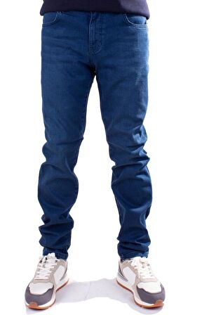Twister Vegas 724-02 Mavi Yüksek Bel Rahat Paça Erkek Jeans Pantolon