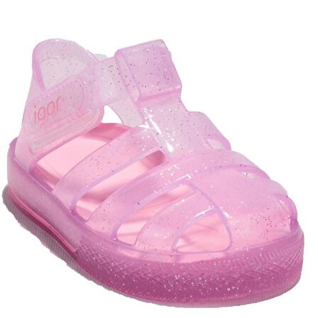 Igor S10265 Star Glitter Pembe Ortopedik Günlük Kız Çocuk Sandalet