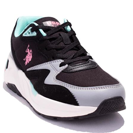 U.s Polo Assn Husky Fx Siyah Pembe Ortopedik Günlük Kadın Spor Ayakkabı