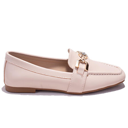 Dagoster DZA07-8692050 Bej Günlük Babet Kadın Ayakkabı