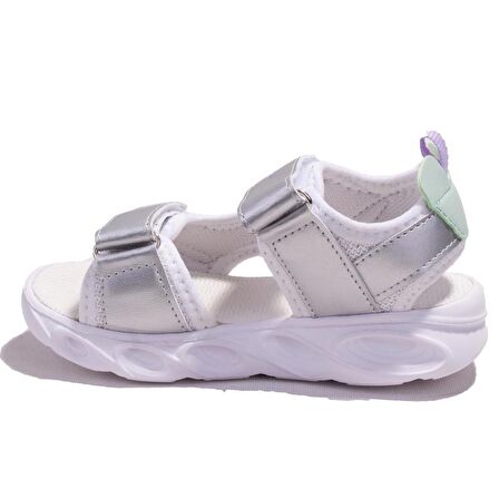 Vicco 321F24Y204 Hilda Beyaz Ortopedik Günlük Işıklı Kız Çocuk Spor Sandalet