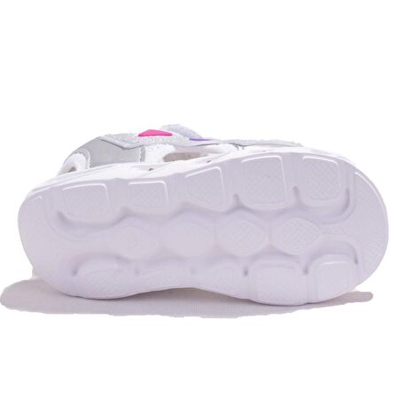 Vicco 321F24Y204 Hilda Beyaz Ortopedik Günlük Işıklı Kız Çocuk Spor Sandalet