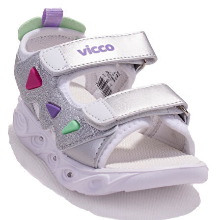 Vicco 321F24Y204CC Hilda Beyaz Ortopedik Günlük Işıklı Kız Çocuk Spor Sandalet