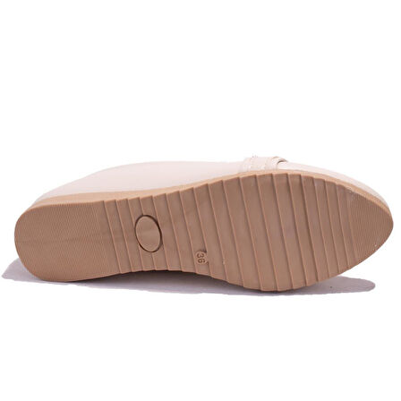 Dagoster DZA07-147230 Bej Ortopedik Günlük Babet Kadın Ayakkabı