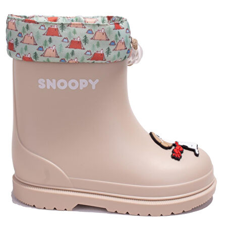 İgor W10277 Bimbi Snoopy Bej Ortopedik Erkek Çocuk Yağmur Çizme