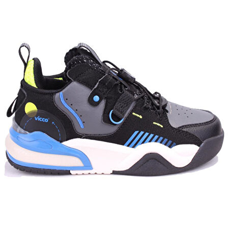 Vicco Yard 346F24K322 Siyah Ortopedik  Günlük Erkek Çocuk Spor Ayakkabı
