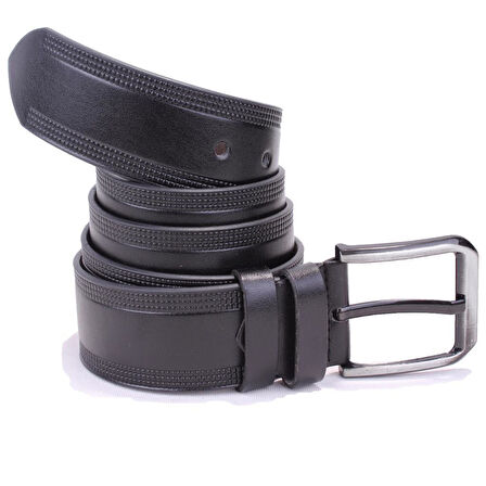 Dagoster DMK26-453 Siyah 4.5 cm Suni Deri Erkek Kemer
