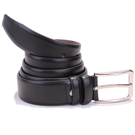Dagoster DMK26-302 Siyah 3,5 cm Suni Deri Erkek Kemer