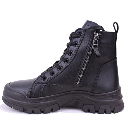 Dagoster DZA07-627586 Siyah Ortopedik Günlük DüzTopuk Kadın Bot