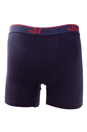 Ören Stil 44-8032 Lacivert 3'lü Paket Erkek Pamuklu Likralı Boxer