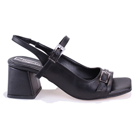 Dagoster DZA07-928210 Siyah Klasik Topuklu Kadın Ayakkabı