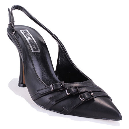 Dagoster DZA07-7311241 Siyah Klasik Topuklu Kadın Ayakkabı