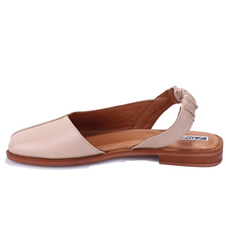 Dagoster DZA07-60216233 Bej Günlük Ortopedik Deri Spor Kadın sandalet