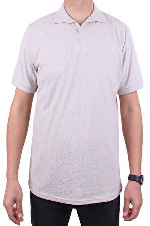 Twister 2288 Gri Günlük Kısa Kol Normal Kesim Pamuklu Polo Yaka Erkek Tişört