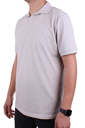 Twister 2288 Gri Günlük Kısa Kol Normal Kesim Pamuklu Polo Yaka Erkek Tişört