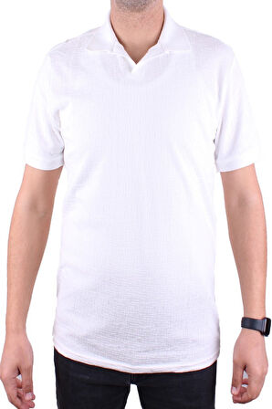 Twister 2288 Ekru Günlük Kısa Kol Normal Kesim Pamuklu Polo Yaka Erkek Tişört