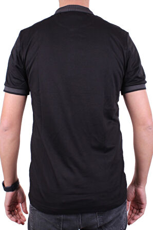 Twister 2304 Siyah Günlük Kısa Kol Normal Kesim Pamuklu Polo Yaka Erkek Tişört