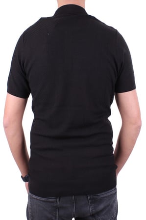 Dagoster DMG23-511231 Siyah Günlük Polo Yaka Erkek Tişört