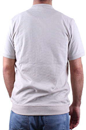 Dagoster DMG23-211240 Gri Günlük Hakim Yaka Erkek Tişört