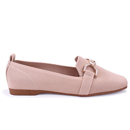 Dagoster DZA07-1095213 Bej Triko Günlük Babet Kadın Ayakkabı