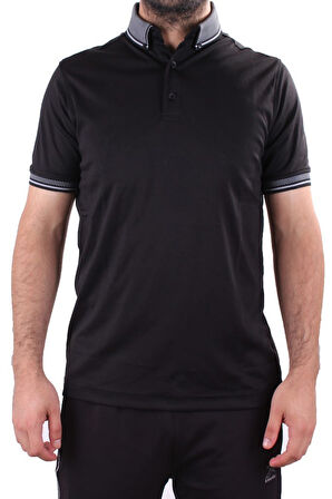 Twister 2305 Siyah Günlük Kısa Kol Normal Kesim Pamuklu Polo Yaka Erkek Tişört