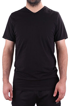 Twister Jeans 2302 Siyah Günlük Pamuklu Basıc V Yaka Erkek Tişört