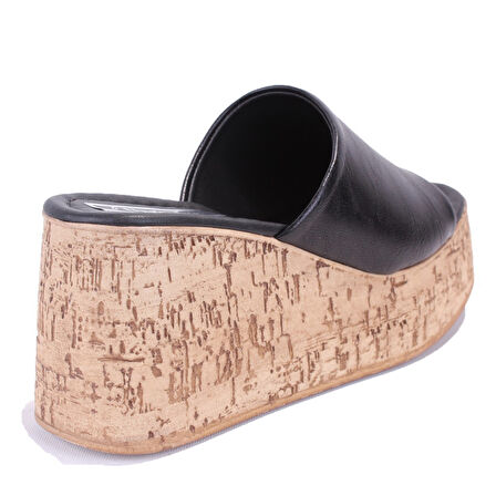 Dagoster DZA07-8961510 Siyah Ortopedik Günlük Feta Taban  Kadın Terlik