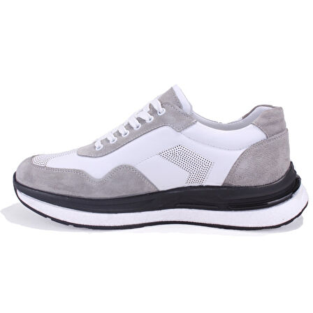 Dagoster DMA08-1976 Beyaz Ortopedik Günlük Erkek Deri Ayakkabı