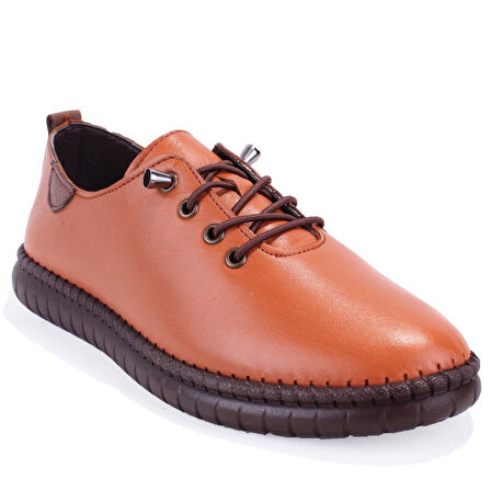 Dagoster DZA07-1236035 Taba Ortopedik Günlük Deri Kadın Ayakkabı