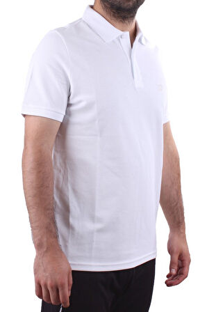 Twister 2341 Beyaz Günlük Kısa Kol Normal Kesim Pamuklu Polo Yaka Erkek Tişört