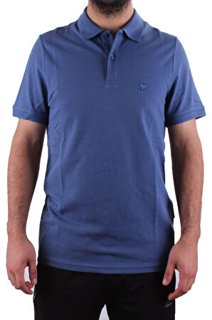 Twister 2341 İNdigo Günlük Kısa Kol Normal Kesim Pamuklu Polo Yaka Erkek Tişört