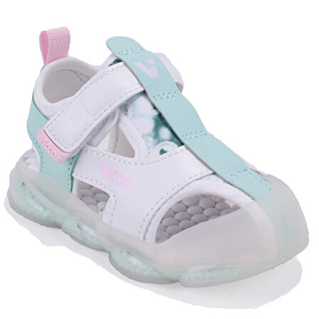 Vicco Live 332B525Y217 Beyaz Ortopedik Günlük Işıklı Kız Çocuk Spor Sandalet