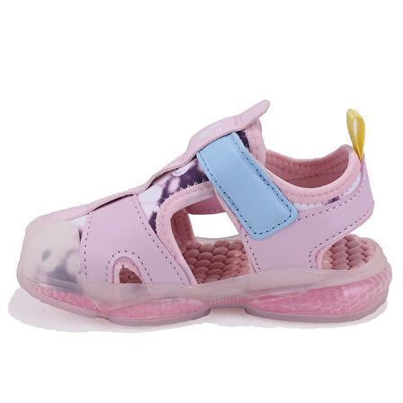 Vicco Live 332B525Y217 Pudra Ortopedik Günlük Işıklı Kız Çocuk Spor Sandalet
