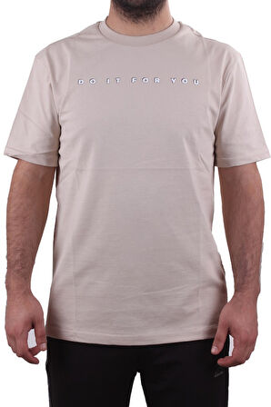 Twister Jeans 2323 Bej Günlük Pamuklu Baskılı Bisiklet Yaka Erkek Tişört