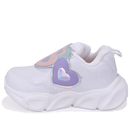 Vicco Lovely 346P25K234 Beyaz Ortopedik Işıklı Kız Çocuk Spor Ayakkabı