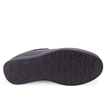 Dagoster DZA07-1281120 Siyah Ortopedik Günlük Deri Kadın Ayakkabı