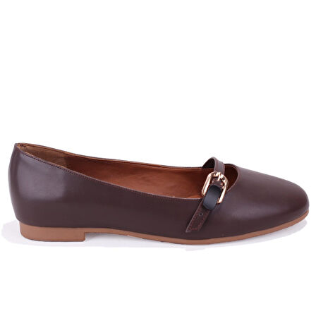 Dagoster DZA07-108526454 Kahve Günlük Babet Kadın Ayakkabı