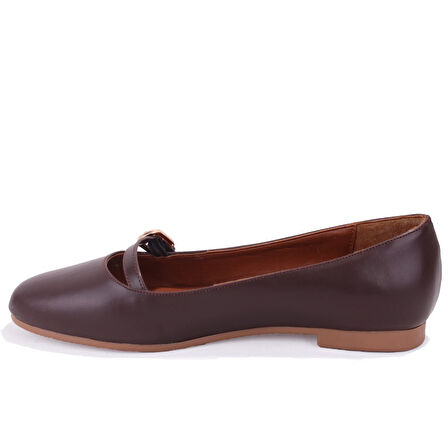 Dagoster DZA07-108526454 Kahve Günlük Babet Kadın Ayakkabı