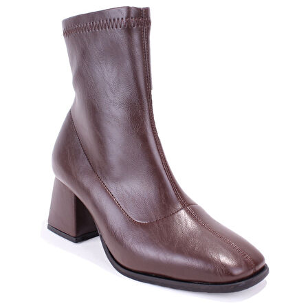 Dagoster DZA07-1277101 Kahve Klasik Topuklu Kadın Bot