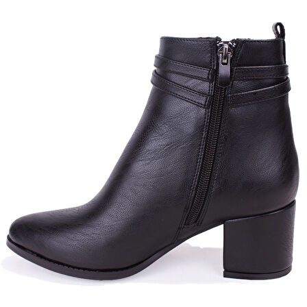 Dagoster DZA07-928975 Siyah Klasik Topuklu Kadın Bot