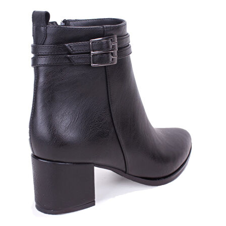 Dagoster DZA07-928975 Siyah Klasik Topuklu Kadın Bot