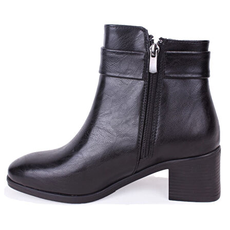 Dagoster DZA07-1143604 Siyah Klasik Topuklu Kadın Bot