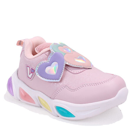 Vicco Lovely 346P25K234 Pudra Ortopedik Işıklı Kız Çocuk Spor Ayakkabı