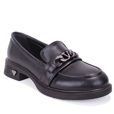 Dagoster DZA07-1270302 Siyah Günlük Loafer  Kadın Ayakkabı