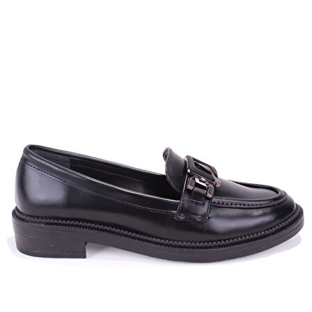 Dagoster DZA07-863701 Siyah Günlük Loafer  Kadın Ayakkabı