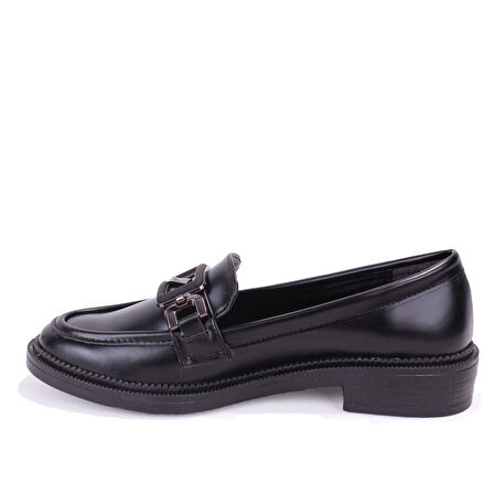 Dagoster DZA07-863701 Siyah Günlük Loafer  Kadın Ayakkabı