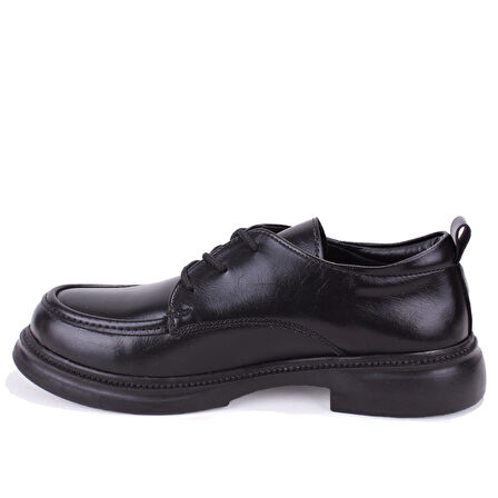 Dagoster DZA07-8892550 Siyah Günlük Bağcıklı Loafer  Kadın Ayakkabı