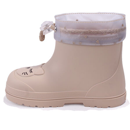 İgor CC334 Mendi Gato Bej Kürklü Günlük Kız Çocuk Yağmur Çizme