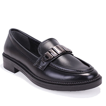 Dagoster DZA07-863702 Siyah Günlük Loafer  Kadın Ayakkabı