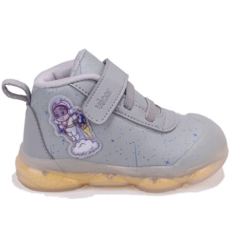 Vicco Geminis 946E25K447 Gri Ortopedik Işıklı Erkek Bebe Spor Bot